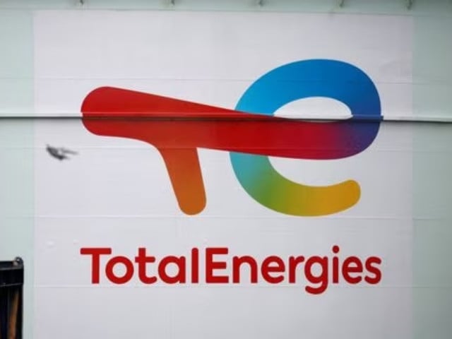 the logo of french oil and gas company totalenergies is seen on an oil tank at totalenergies fuel depot in mardyck near dunkirk france january 16 2023 reuters file photo