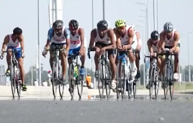 cyclists pictured during the all pakistan triathlon competition 2021 was organised in bahawalpur screengrab cyclists pictured during the all pakistan triathlon competition 2021 was organised in bahawalpur screengrab