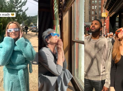 celebs reacting to the 2024 total solar eclipse