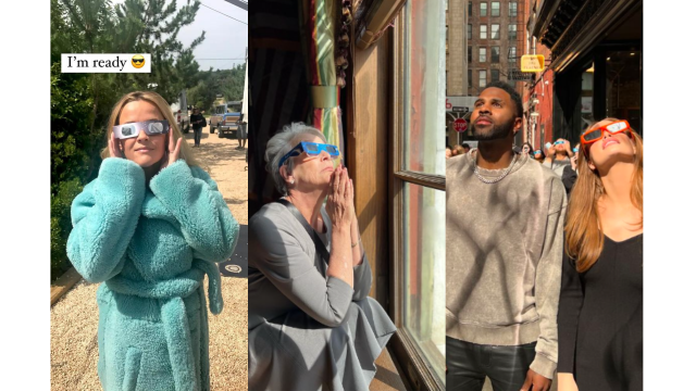 celebs reacting to the 2024 total solar eclipse