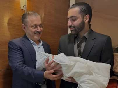 sindh senior minister sharjeel memon welcomes grandchild