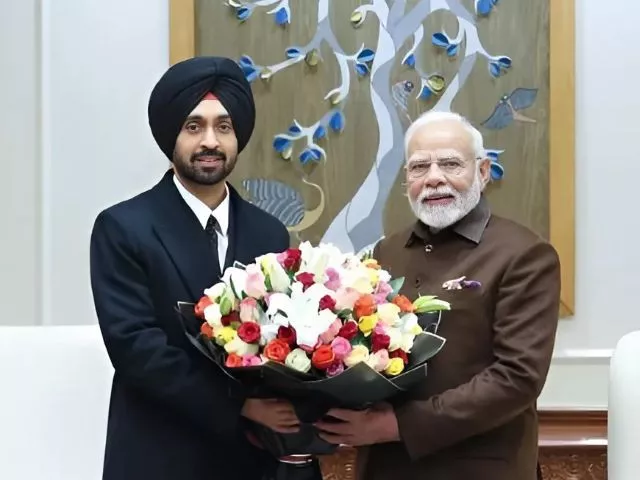 diljit dosanjh meets indian pm modi