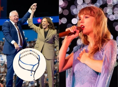 kamala harris and tim walz announce friendship bracelet sales after taylor swift endorsement
