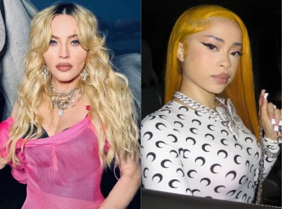 madonna makes statement at luar nyfw show with ice spice