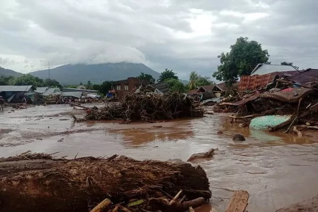 damaged houses are seen at an area affected by flash floods after heavy rains in east flores east nusa tenggara province indonesia april 4 2021 in this photo distributed by antara foto photo reuters damaged houses are seen at an area affected by flash floods after heavy rains in east flores east nusa tenggara province indonesia april 4 2021 in this photo distributed by antara foto photo reuters
