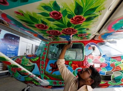 pakistan australia bus art exhibit hits the road