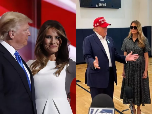 is fake melania back trump s election day appearance sparks new theories