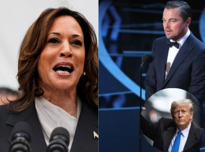 leonardo dicaprio endorses kamala harris criticizes trump