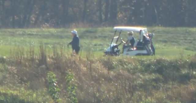 according to a reporter who saw him trump was dressed in a white make america great again cap screengrab according to a reporter who saw him trump was dressed in a white make america great again cap screengrab