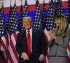 newly elected us president donald trump smiles while accompanied by his wife melania centre lara trump left and son barron at the palm beach county convention center in west palm beach florida us on november 6 2024 photo reuters