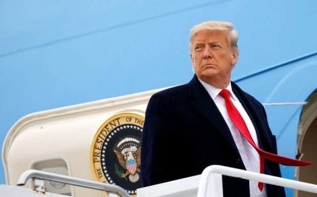 ex us president donald trump boards air force one at valley international airport after visiting the us mexico border wall in harlingen texas us january 12 2021 photo reuters ex us president donald trump boards air force one at valley international airport after visiting the us mexico border wall in harlingen texas us january 12 2021 photo reuters