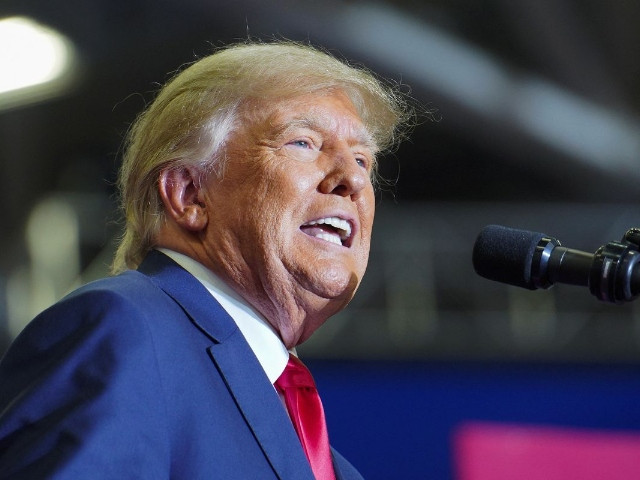 former us president donald trump speaks as he attends a rally in warren michigan us october 1 2022 reuters chery dieu nalio file photo