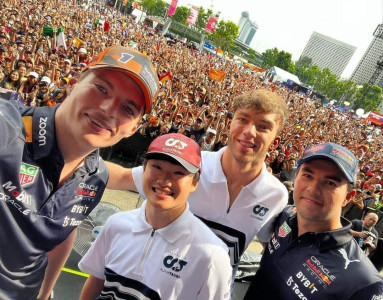 tsunoda given hero s welcome ahead of japanese gp