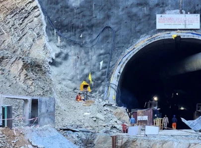 first images from indian tunnel show workers trapped for nine days first images from indian tunnel show workers trapped for nine days