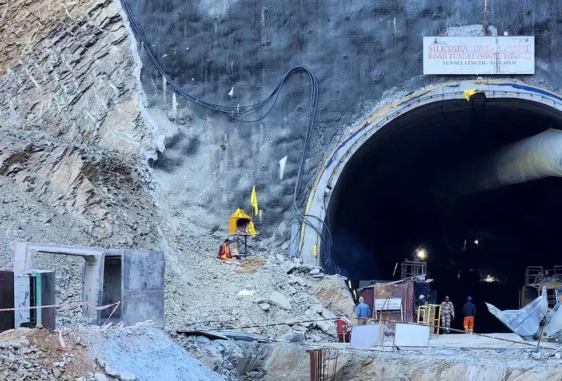 first images from indian tunnel show workers trapped for nine days first images from indian tunnel show workers trapped for nine days