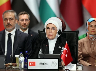 turkey s first lady calls on her counterparts to be voice of suppressed silenced gaza
