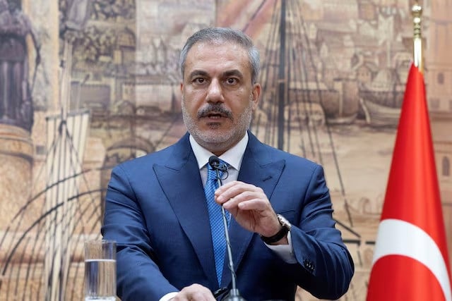 turkey s foreign minister hakan fidan talks during a joint news conference with in istanbul turkey july 14 2024 photo reuters