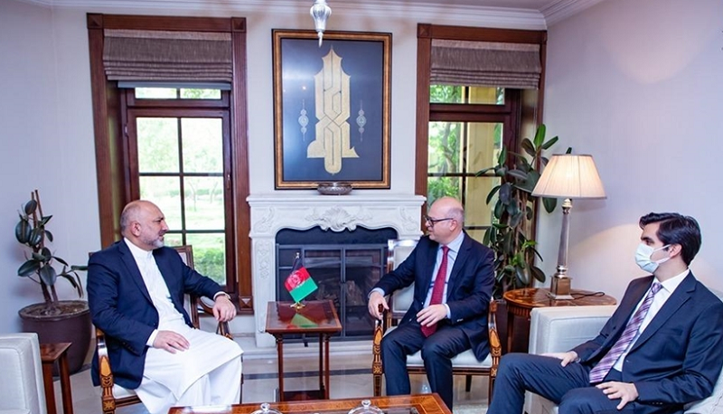 turkey s ambassador to kabul cihad erginay called on afghanistan s foreign minister mohammad haneef photo afghanistan ministry of foreign affairs