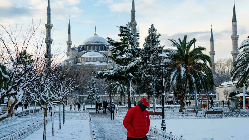 children and tourists rejoiced after istanbul was hit by its first snowstorm of the winter photo afp