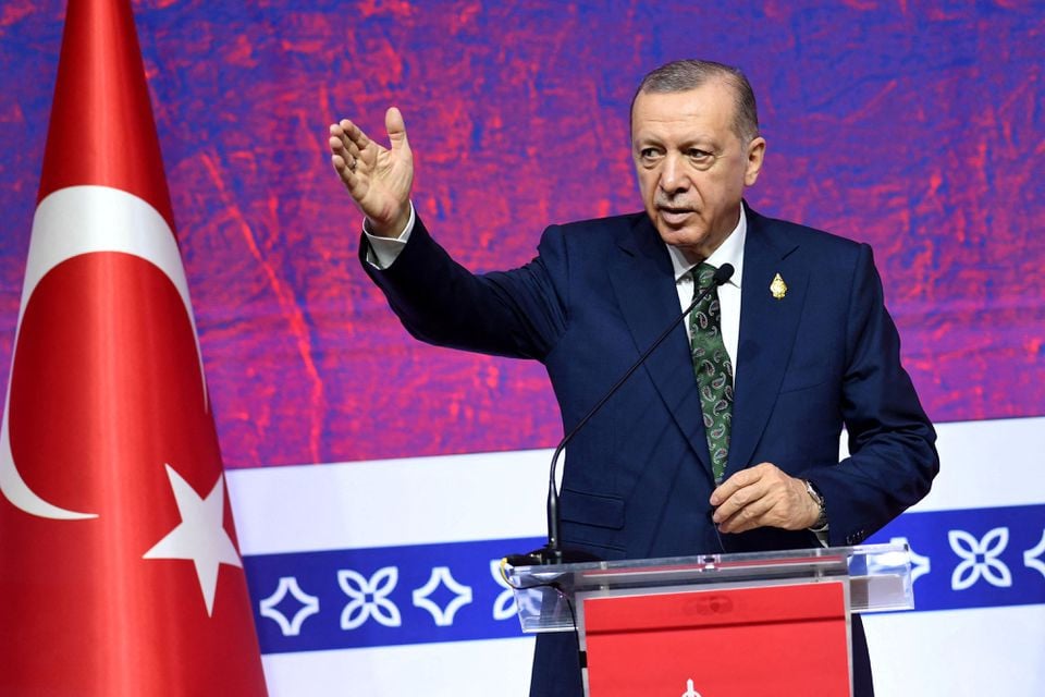 president of turkey recep tayyip erdogan delivers his messages to the journalists in g20 summit s news conference in media center bicc nusa dua badung regency bali indonesia november 16 2022 photo reuters file