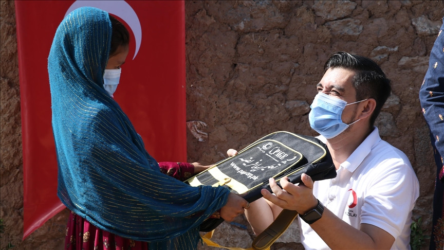 the supplies were distributed at the pind sangrial and afghan basti refugee camps near islamabad photo aa