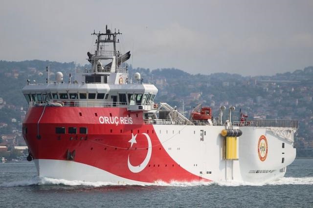 turkish seismic research vessel oruc reis sails in the bosphorus in istanbul turkey october 3 2018 photo reuters