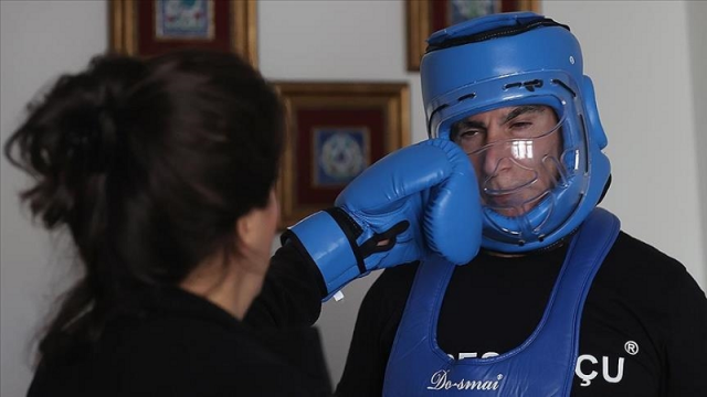 licensed as a stress coach since 2012 hasan riza gunay says he is inspired by turkish comedy actor photo anadolu agency licensed as a stress coach since 2012 hasan riza gunay says he is inspired by turkish comedy actor photo anadolu agency