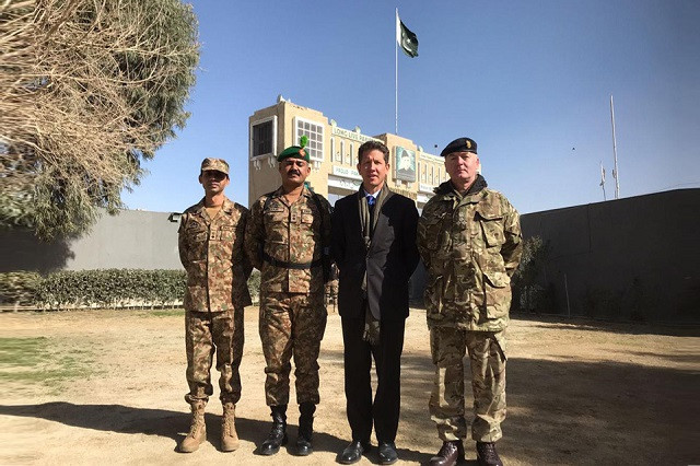 during his two day trip the high commissioner also met commander 12 corps lieutenant general sarfraz and gave a keynote speech at the quetta staff and command college photo courtesy uk government website