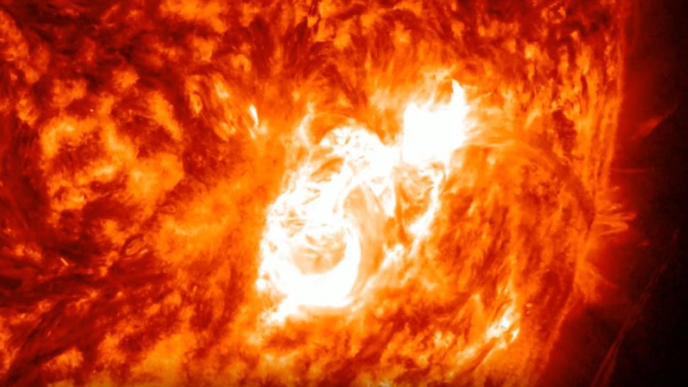 an x class solar flare erupted from the sun on july 13 2024 image credit nasa