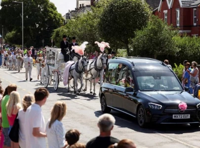 grieving parents call for end to uk riots at daughter s funeral