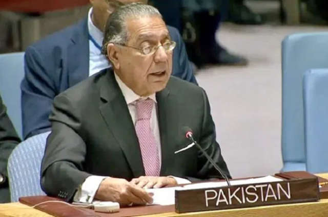 munir akram says pakistan s resolve to eliminate this scourge is clear and unwavering photo app file munir akram says pakistan s resolve to eliminate this scourge is clear and unwavering photo app file