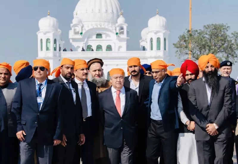 un secretary general antonio guterres arrived in kartarpur to pay respects at the gurdwara darbar sahib photo fo file un secretary general antonio guterres arrived in kartarpur to pay respects at the gurdwara darbar sahib photo fo file