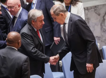un chief denounces devastation of ukraine invasion in front of lavrov