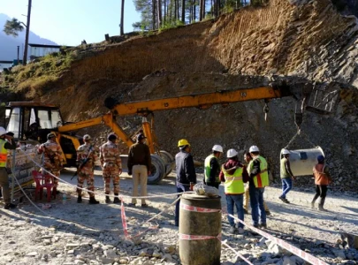 renewed drilling begins to rescue 40 men trapped in indian tunnel for fifth day renewed drilling begins to rescue 40 men trapped in indian tunnel for fifth day