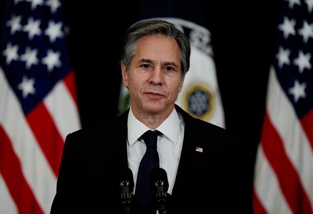 us secretary of state antony blinken speaks speaks during a visit by us president joe biden to the state department in washington us february 4 2021 photo reuters