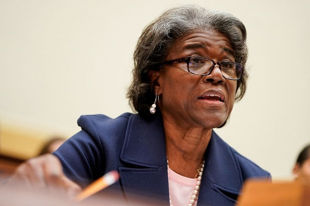 us ambassador to the united nations linda thomas greenfield testifies to the house foreign affairs committee on the biden administration s priorities for engagement with the united nations on capitol hill in washington us june 16 2021 photo reuters