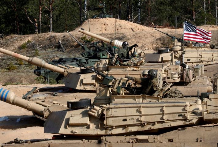 u s army m1a1 abrams tanks attend nato enhanced forward presence battle group military exercise crystal arrow 2021 in adazi latvia march 26 2021 reuters ints kalnins