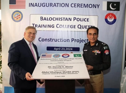 us envoy inaugurates police training college in balochistan us envoy inaugurates police training college in balochistan