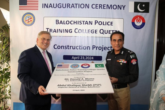 us envoy inaugurates police training college in balochistan us envoy inaugurates police training college in balochistan
