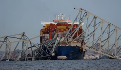 a view of the dali cargo vessel which crashed into the francis scott key bridge in baltimore photo reuters