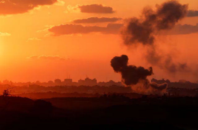 a view shows smoke in the gaza strip as seen from israel s border with the gaza strip photo reuters