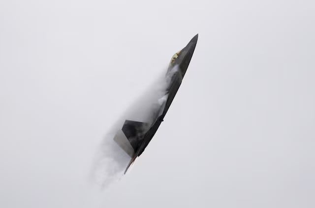 a us air force f 22 raptor fighter jet performs manoeuvre during the california international airshow in 2015 file photo reuters