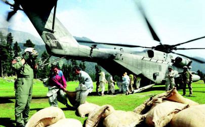 25 of us aid spent for refuelling helicopters