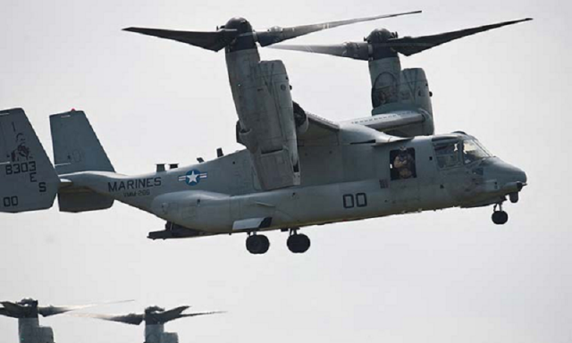 a mv 22b osprey aircraft is operated during the platinum eagle 15 military exercise in babadag photo afp file a mv 22b osprey aircraft is operated during the platinum eagle 15 military exercise in babadag photo afp file