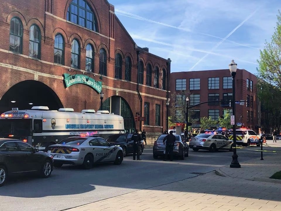 louisville metro police deploy for an active police situation that includes mass casualties near slugger field in louisville kentucky us april 10 2023 photo reuters