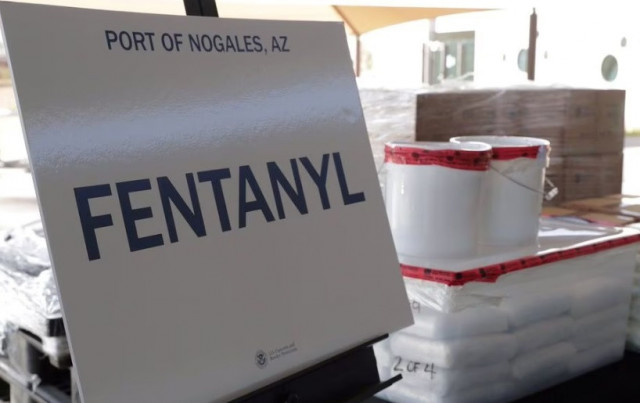 packets of fentanyl mostly in powder form and methamphetamine which u s customs and border protection say they seized from a truck crossing into arizona from mexico is on display during a news conference at the port of nogales arizona u s january 31 2019 courtesy u s customs and border protection handout via reuters packets of fentanyl mostly in powder form and methamphetamine which u s customs and border protection say they seized from a truck crossing into arizona from mexico is on display during a news conference at the port of nogales arizona u s january 31 2019 courtesy u s customs and border protection handout via reuters
