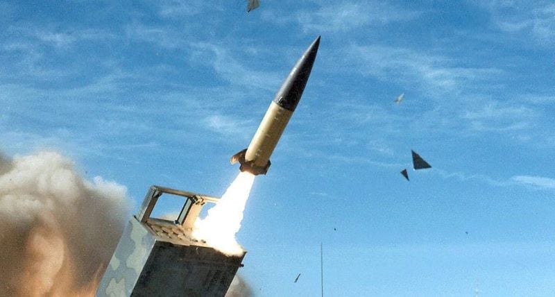 army tactical missile system atacms projectile launch from ground photo file