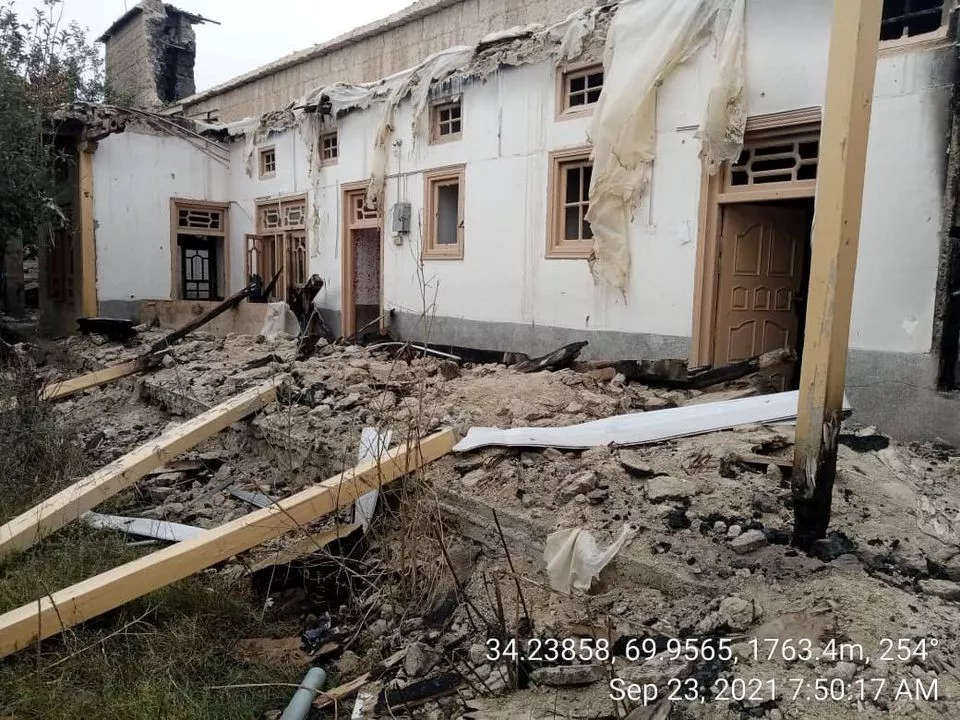 a view of ruins of destroyed ancestral home of nangarhar provincial official ajmal omar in kodi khel nangarhar afghanistan september 23 2021 in this image obtained by reuters a view of ruins of destroyed ancestral home of nangarhar provincial official ajmal omar in kodi khel nangarhar afghanistan september 23 2021 in this image obtained by reuters
