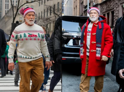 arnold schwarzenegger s dramatic new look sparks concern but there s a festive reason behind it