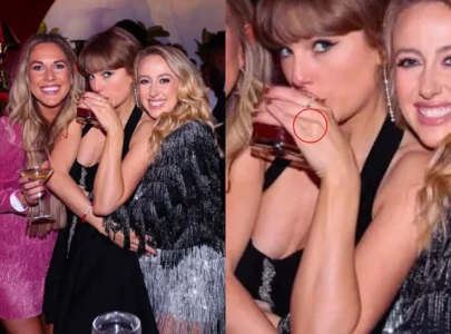 taylor swift sparks travis kelce engagement rumors with blurred ring finger in party photos